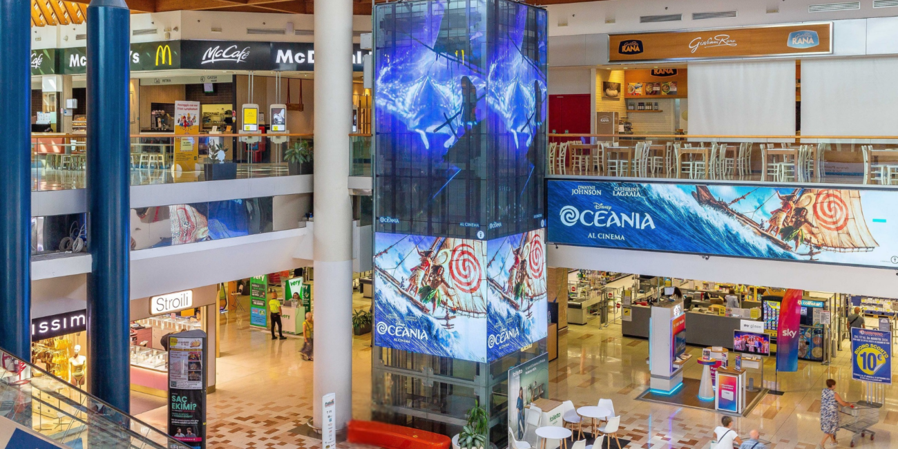 ledwall ascensore Palladio Immedya